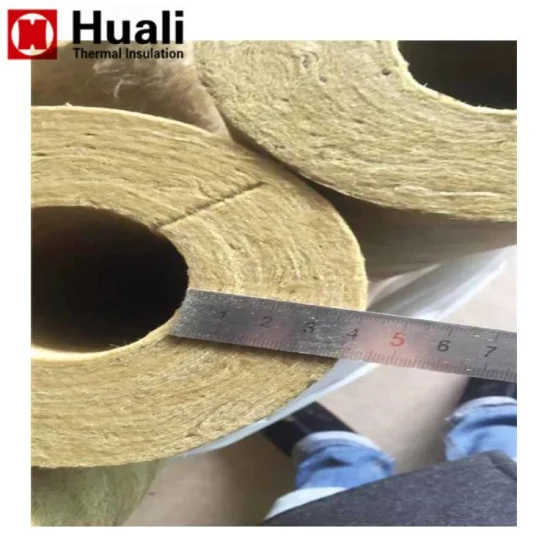 Air Conditioning Fireproof Material Acoustic Insulation Rock Wool Tube Pipe Products