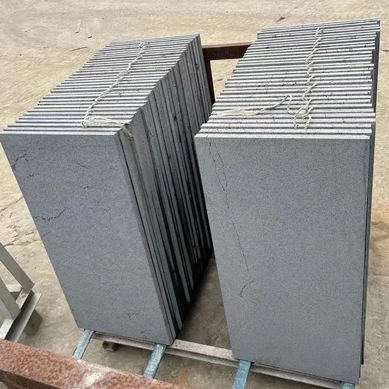 Australian or New Zealand Market Rough Honed Hainan Black Basalt Bluestone Tiles Paver with Ant Marching 