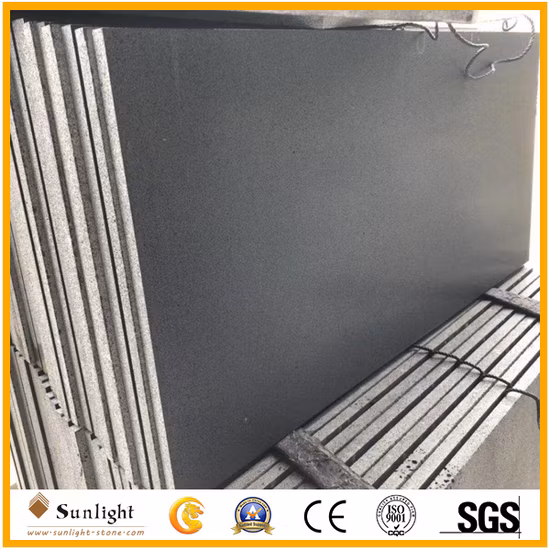 Black Basalt with Chisel Brushed Finish Tile for Paving