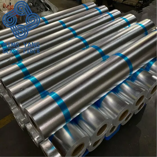 Manufacturer Thermal Insulation Heat Insulation Silver Aluminum Foil Coated Fiberglass Cloth 